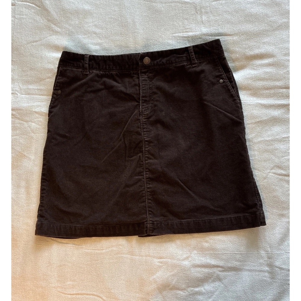 Women's Skirt Chocolate Brown Size 12 Corduroy Casual Classes Y2K Style A-line‎